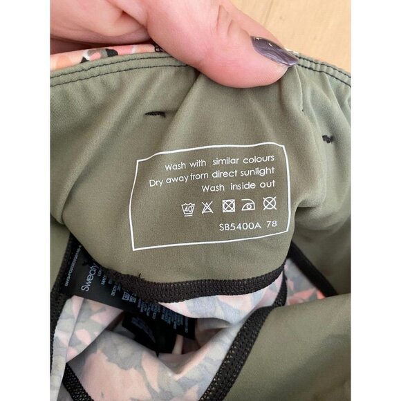 Sweaty Betty BNWOT "power" tights sz 2XS NEW pull on floral pink/green - Picture 6 of 8